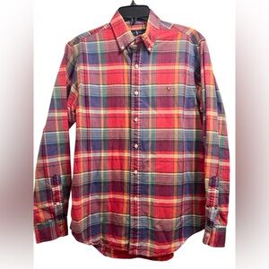 Ralph Lauren Multicolor Plaid Button Down Dress Shirt